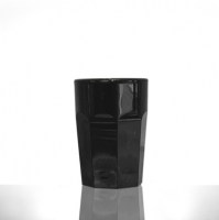 BLACK Reusable Plastic Shot Glass 25ml TO BRIM